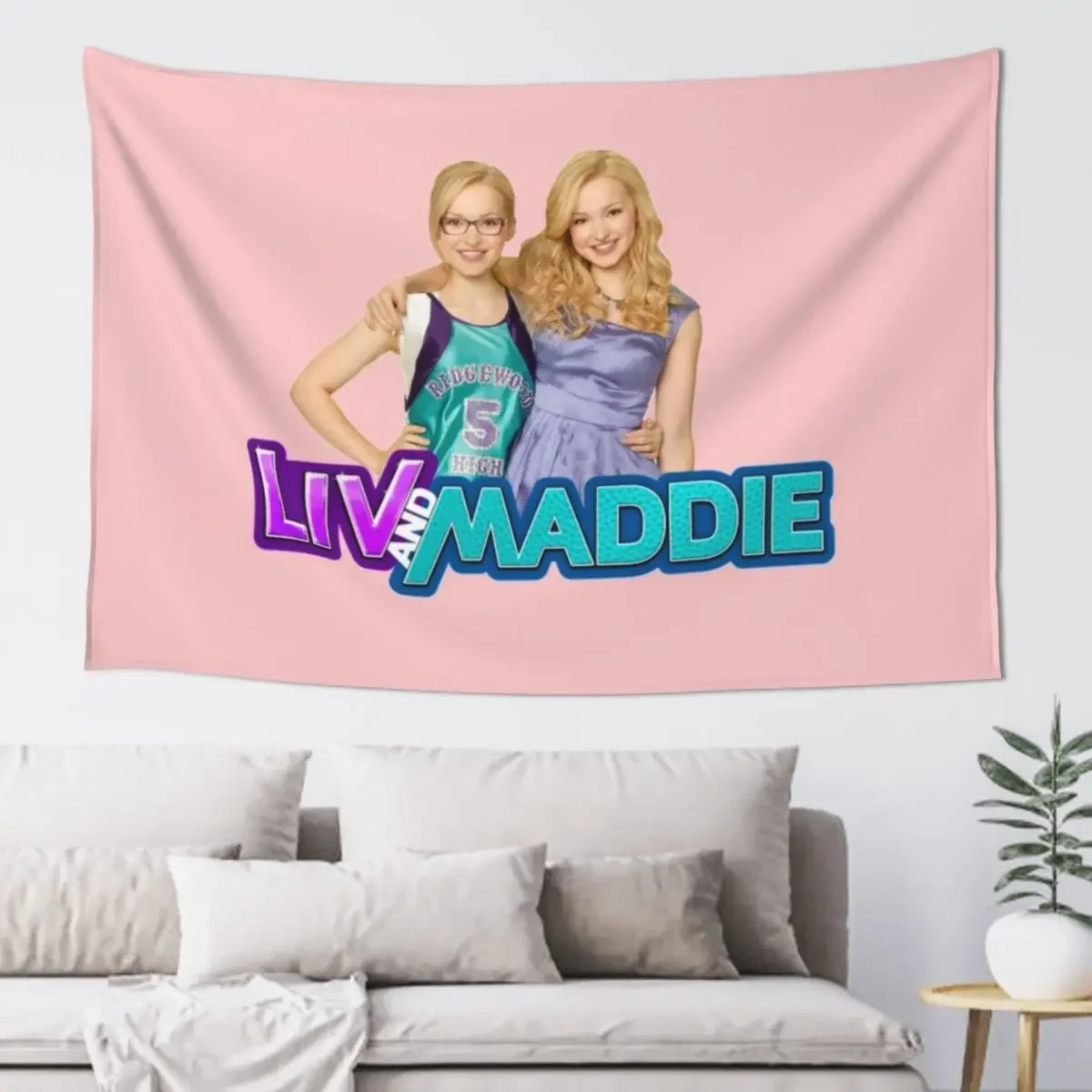 Liv and Maddie Tapestry Wall Hanging Kawaii Room Decor Korean Room Decor Decorations For Room Tapestry