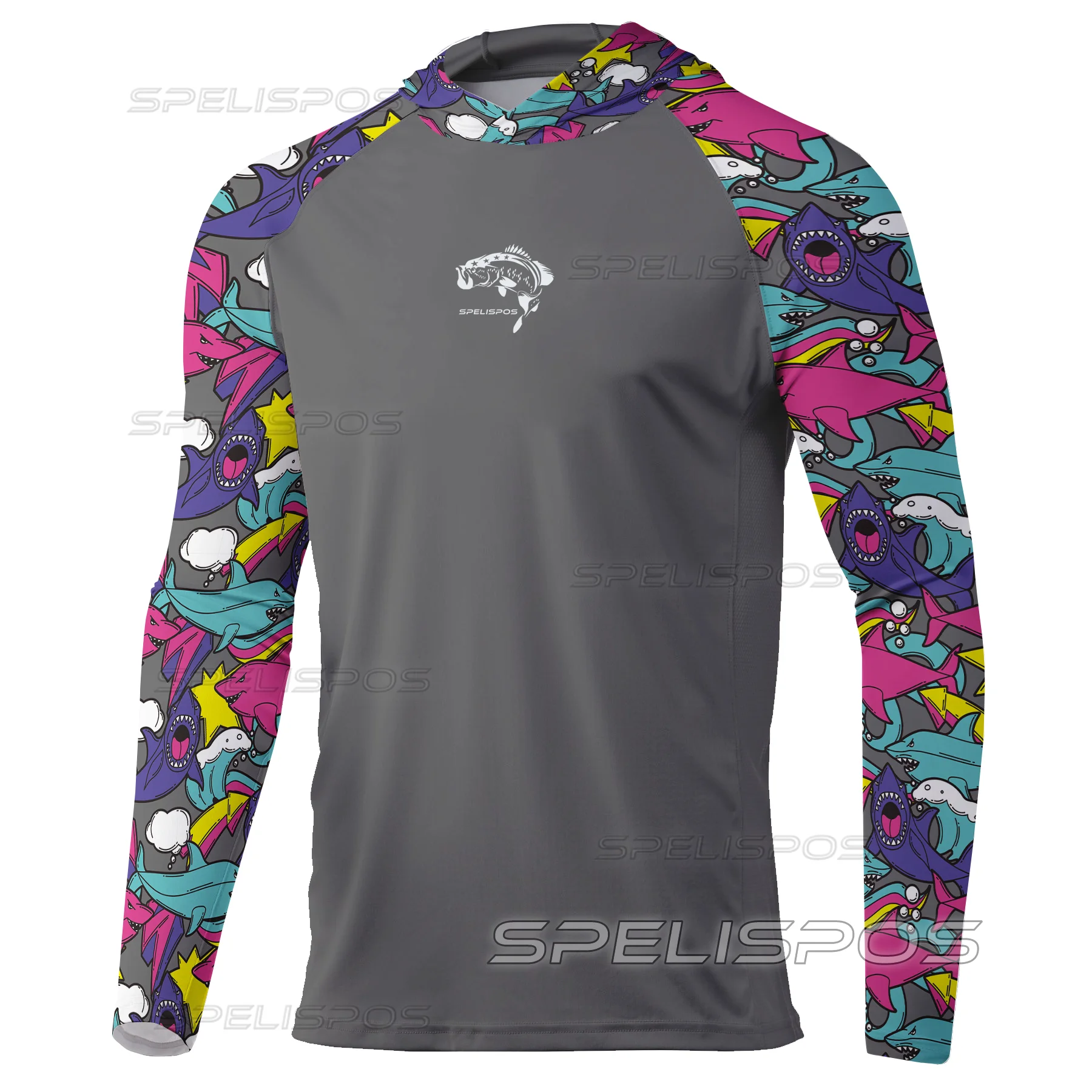 

Fishing Hoodies Cap Riding Tops Wear UPF 50+ Running T-shirt Summer Beach Gear Hoodies Outdoor Sports Dresses Kit Surfing Hood