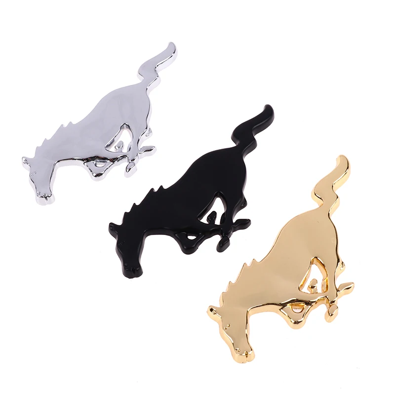 

3D Horse Metal Car Logo for Ford Mustang New Mondeo Focus Car Front Hood Grille 3D Stereo Standard Decoration Accessories