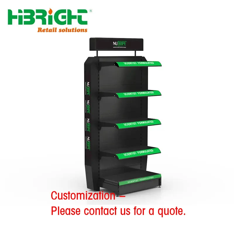 

custom.Custom Heavy Duty Shelf Retail Display Shelf Supermarket Display Shelving Rack with Light