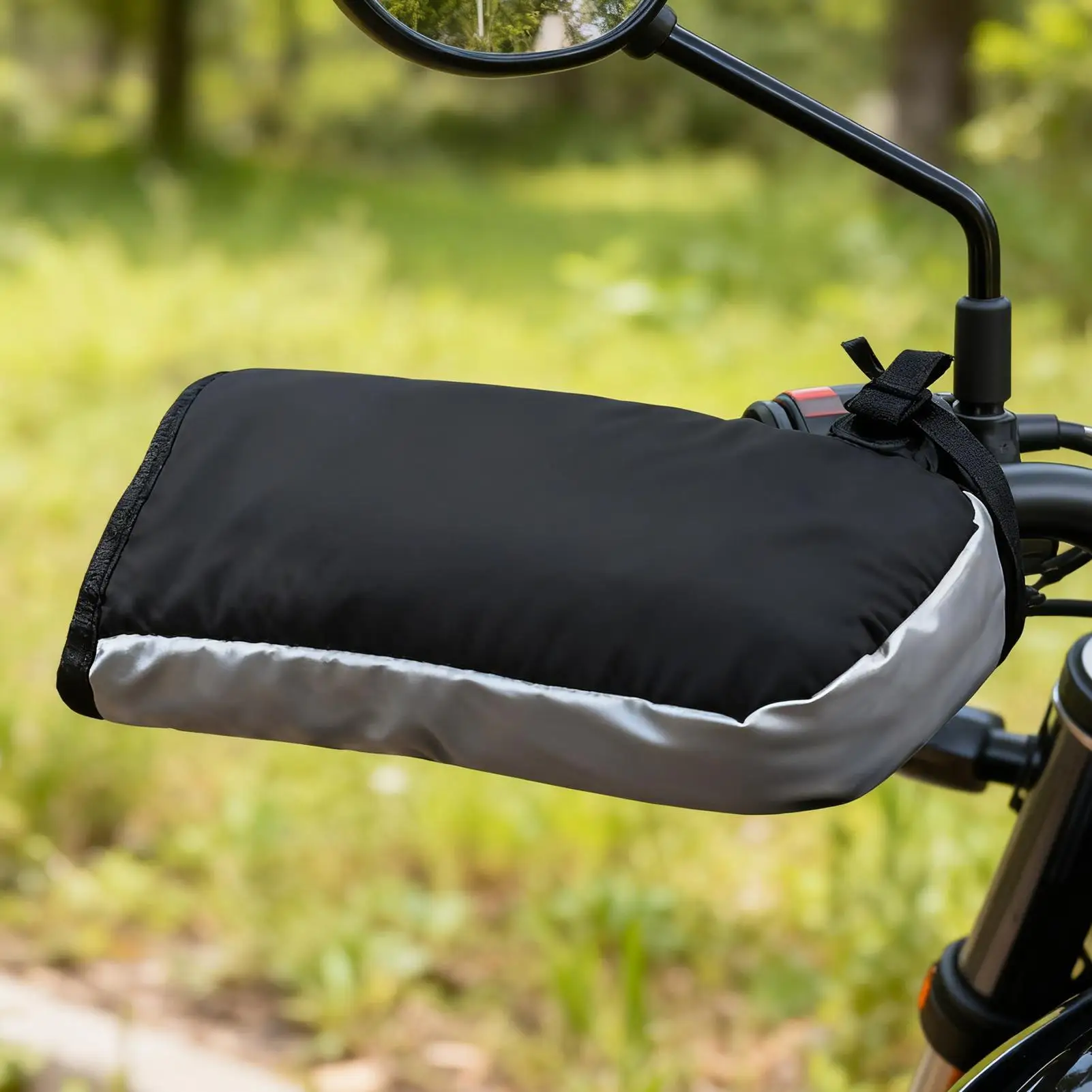 Universal Winter Motorcycle Gloves Handlebar Muffs Reflective Strip Warm Handle Bar Cover for Motorbikes Scooters Riding Gear