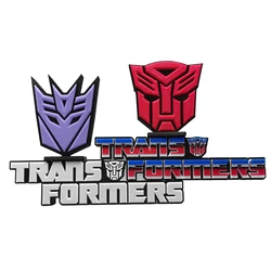 Transformers Peripherals Autobots Decepticons Cartoon Logo Three-Dimensional Font Stand Plate Nameplate Desktop Sign Ornament