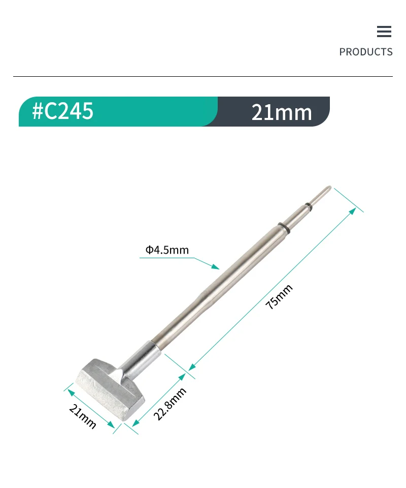 1 шт. наконечник шпателя C245 наконечники для пайки бит для распайки совместим с паяльной станцией JBC T245