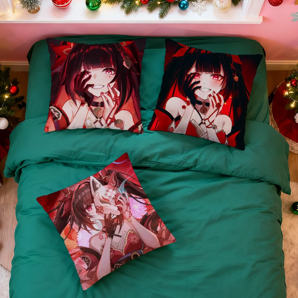 Sparkle Honkai Star Rail Cushion Cover Soft Comfortable Pillow Case For Sofa Living Room Home Office Decor Protective Covers
