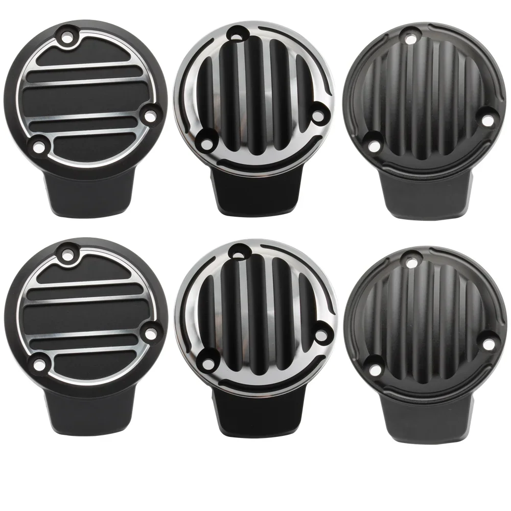 For Triumph Bonneville Bobber Black Ribbed Throttle Body Covers Kit T120 Speedmaster Thruxton 1200 R 2016-2024