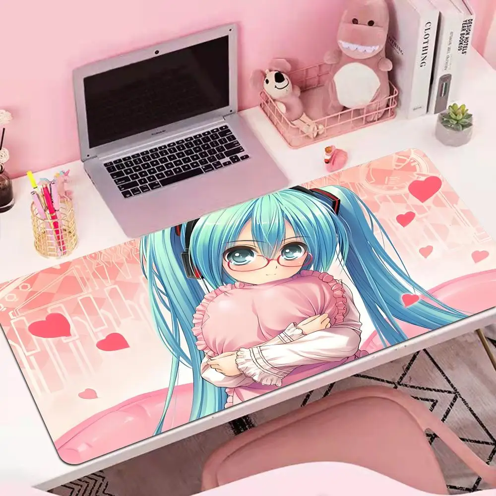 

H-HATSUNE-MIKU GIRL INS Tide Large Gaming Laptop Computer Desk Mat Mouse Pad Mouse Mat Notbook Mousepad Gamer Girls Bedroom