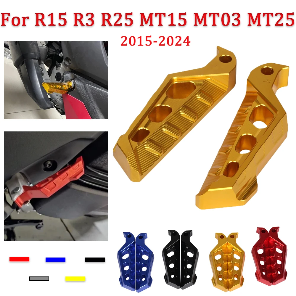 

Motorcycle For YAMAHA YZF R15 R3 R25 MT15 MT03 MT25 MT-15 MT-03 MT-25 Rear Passanger Foot Pegs Pedals Rest Footrests Footpegs