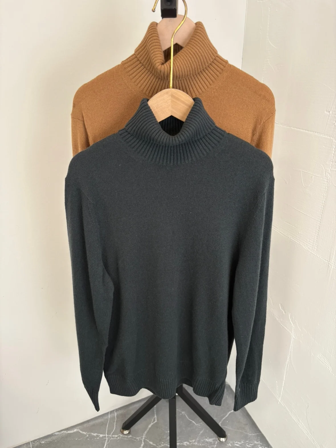 

Мужской шерстяной трикотажный свитер с высоким воротником, парный комплект для влюбленных, из мягкой шерстяной смеси, повседневный, модный, для весны и осени