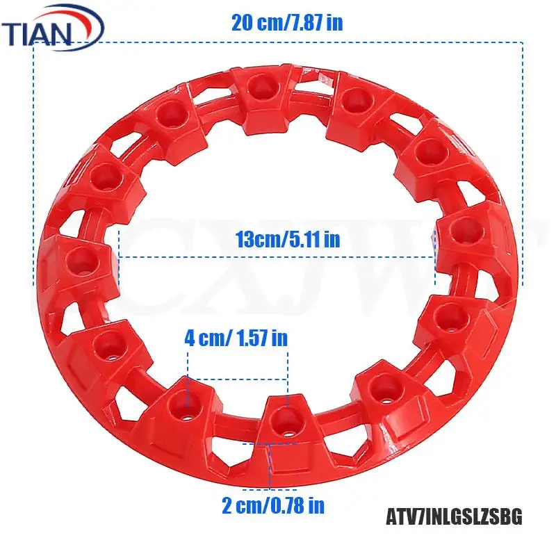 7/10 polegada atv roda guarnição hub proteção decoração aro tampa universal veículo todo terreno roda capa de plástico apto para pneus de 7/8/9/10 polegada