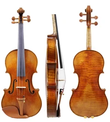 ¡Esmalte al óleo antiguo! ¡Copia de violín Gurneri! ¡Perno tono claro! ¡Violino hecho a mano! Violín profesional 4/4