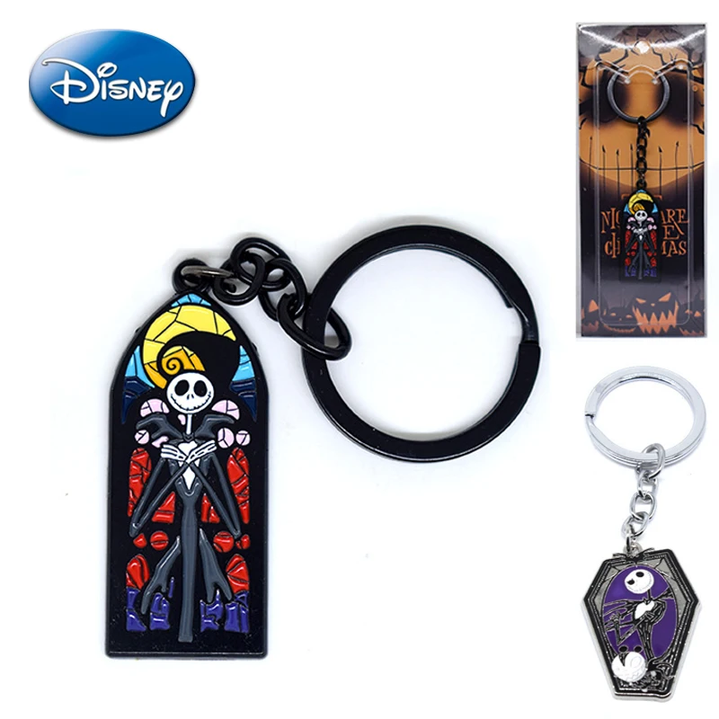 

Disney The Nightmare Before Christmas Key Chain Jack Skellington Cartoon Keyring Backpack Pendant Accessories Women Men Gifts