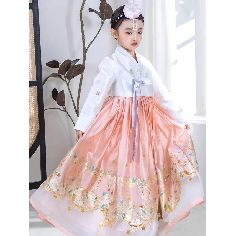 

New children's Hanbok girls' Chinese-style Yanji Korean ethnic court costume dance stage travel photography performance costume
