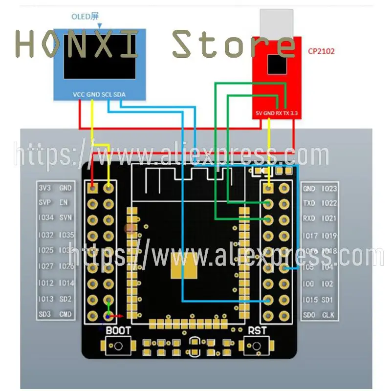 1pcs ESP-32F + adapter board wifi bluetooth dual-core cpu mcu modul mit dem internet verbunden