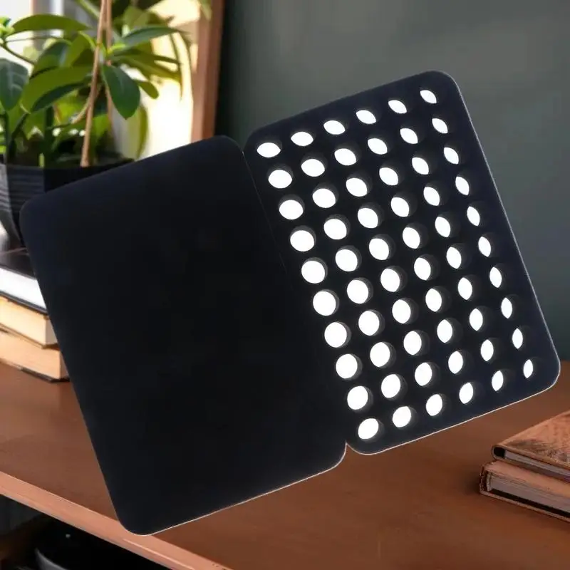 وسادة إسفنجية مكونة من 60 فتحة مع مقسم قابل للإزالة، مناسبة لزجاجات طلاء الأظافر أو الزيوت العطرية سعة 15 مل / 10 مل