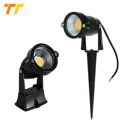 Lámpara LED COB para césped con punta, 7W, 10W, 15W, 5W, iluminación de jardín para exteriores, iluminación impermeable, focos Led para camino de jardín, AC85-265V DC12-24V