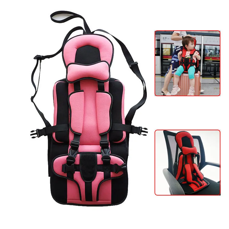 Baby Travel Suitcase Cushion With Harness Suit For Car Seat Dinner Chair Matress Safety Belt Foldable Baby Accessories