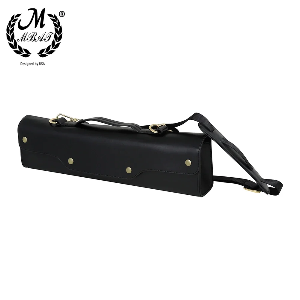  Water-Resistant 16/17 Hole Flute Gig Bag – Synthetic Leather Padded Case with Adjustable Shoulder Strap Protectiv