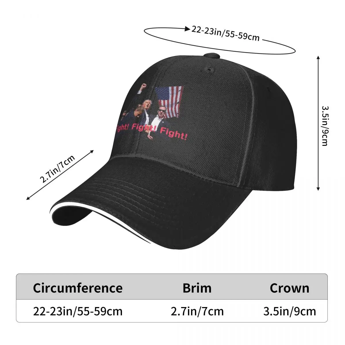 Ondersteuning Troef Voor President Trucker Cap Outfit Klassieke Troef Shot Meme Hoofddeksels Voor Unisex Stijl Casquette Verstelbaar