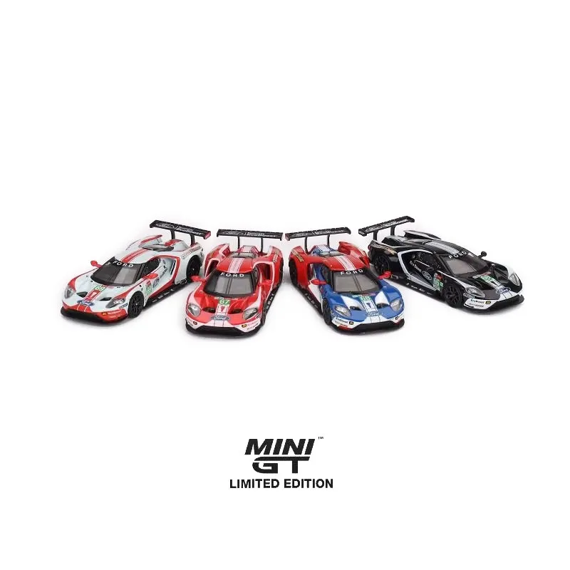 

TSM MINIGT 1:64 Ford Mustang MGTS0010 2019 Le Mans Four Car Set 2016 Alloy DieCast Car Model Collectible Christmas Gift Toy