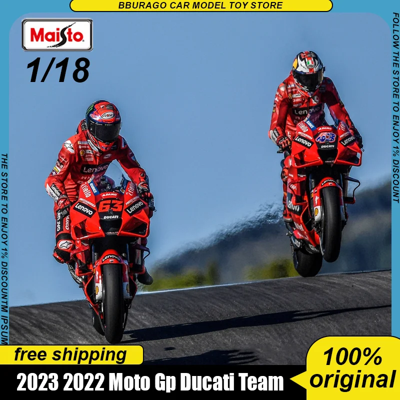 

Maisto 1:18 2023 2022 2021 Ducati Moto Gp Lenovo Team Motorcycle Diecast Honda #26 Dani Pedrosa Alloy Diecast Model Toys Gift