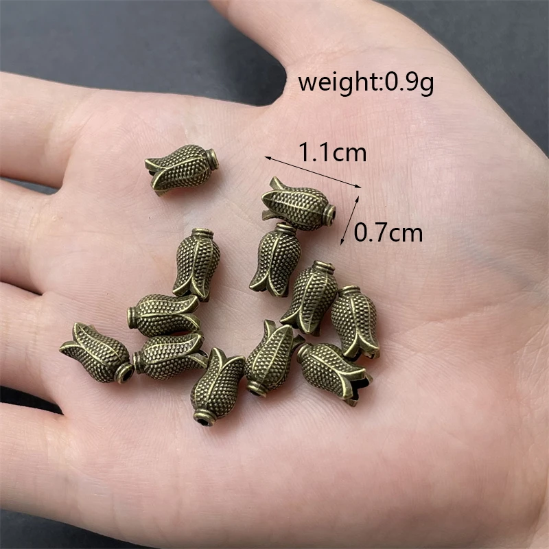 30 sztuk 3-kolorowe Türkiye Tassel Tulip Spacer Bead Cap DIY Charm Making męska i damska biżuteria złącze uszczelka akcesoria