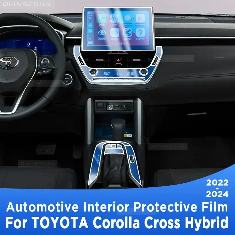 

For Corolla Cross Hybrid 2022-2023 Gearbox Panel Navigation Screen Automotive Interior TPU Protective Film Anti-Scratch Sticker