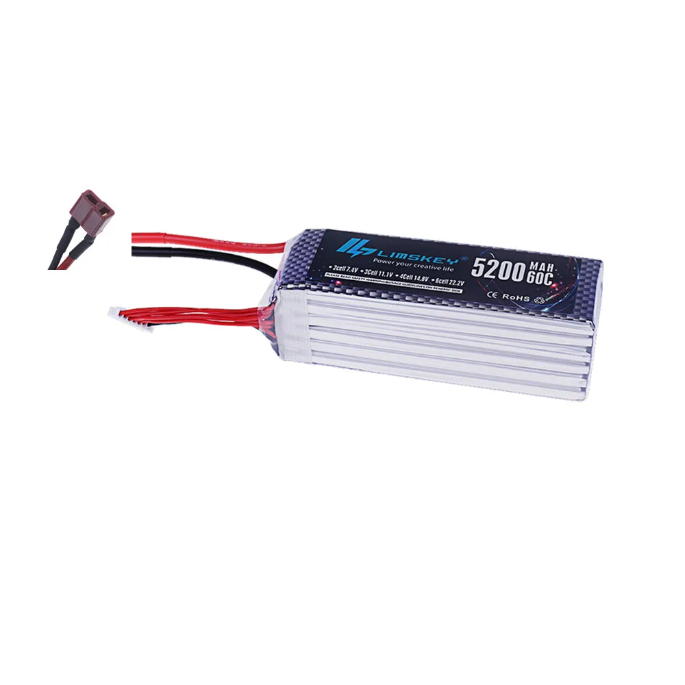 2 S/3 S/4 S/6 S 7.4 v 11.1 v 14.8 v 22.2 v 5200 mah Lipo Batterij 60C Voor RC Speelgoed Auto Vrachtwagen Boten Drone Helikopter Onderdelen Met XT60 T Deans