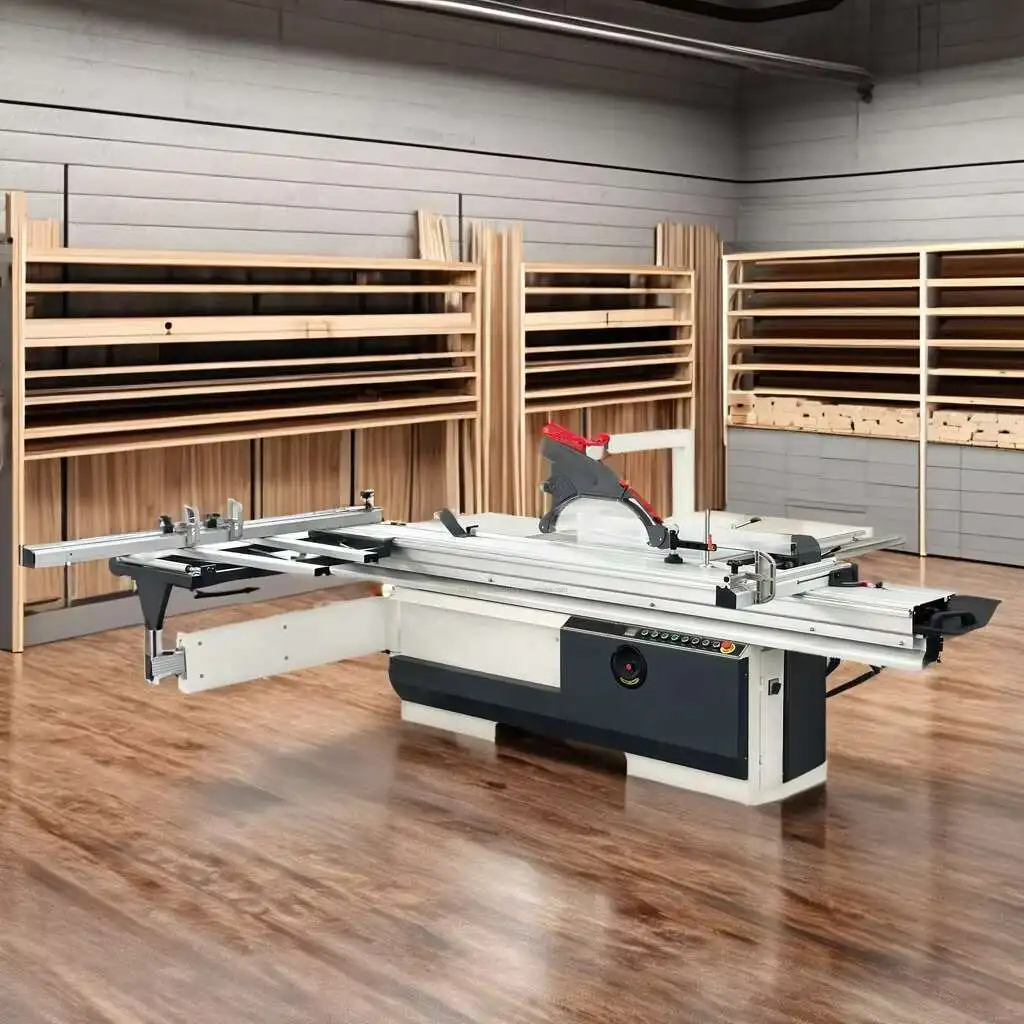 Heavy Duty 3200Mm Horizontal Woodworking Sliding Table Hine Wood Cutting Precision Panel Saw With New Motor And Blade