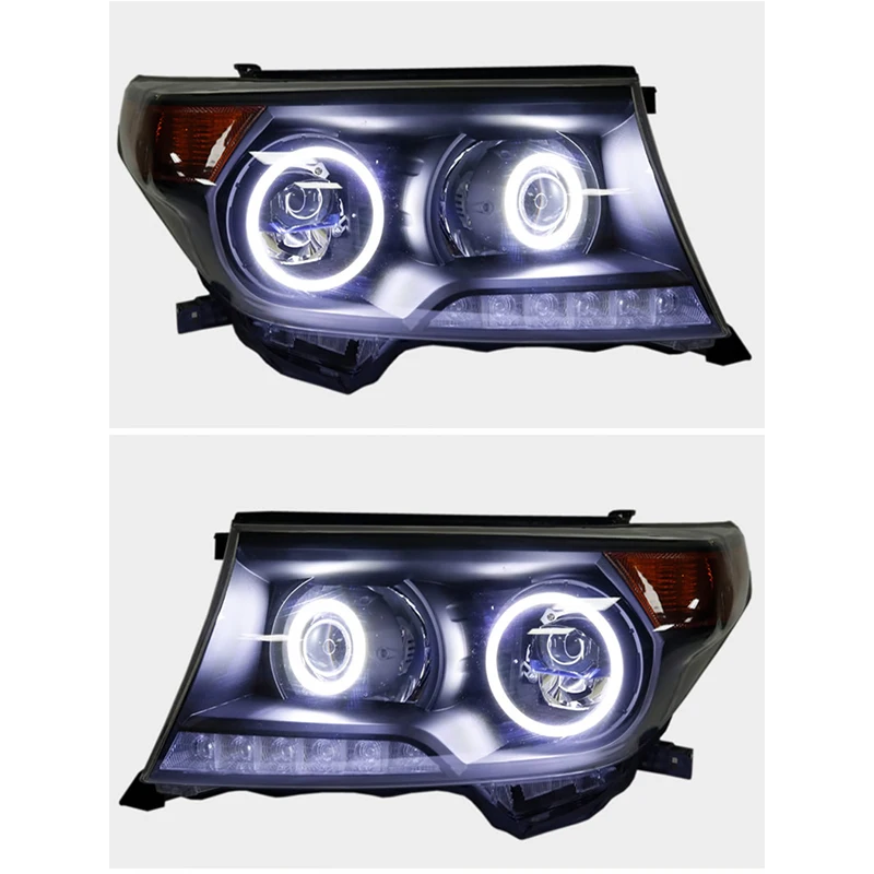 Lampu depan LED penuh kustom untuk Toyota LC200 bi-xenon lampu depan lensa proyektor dengan DRL