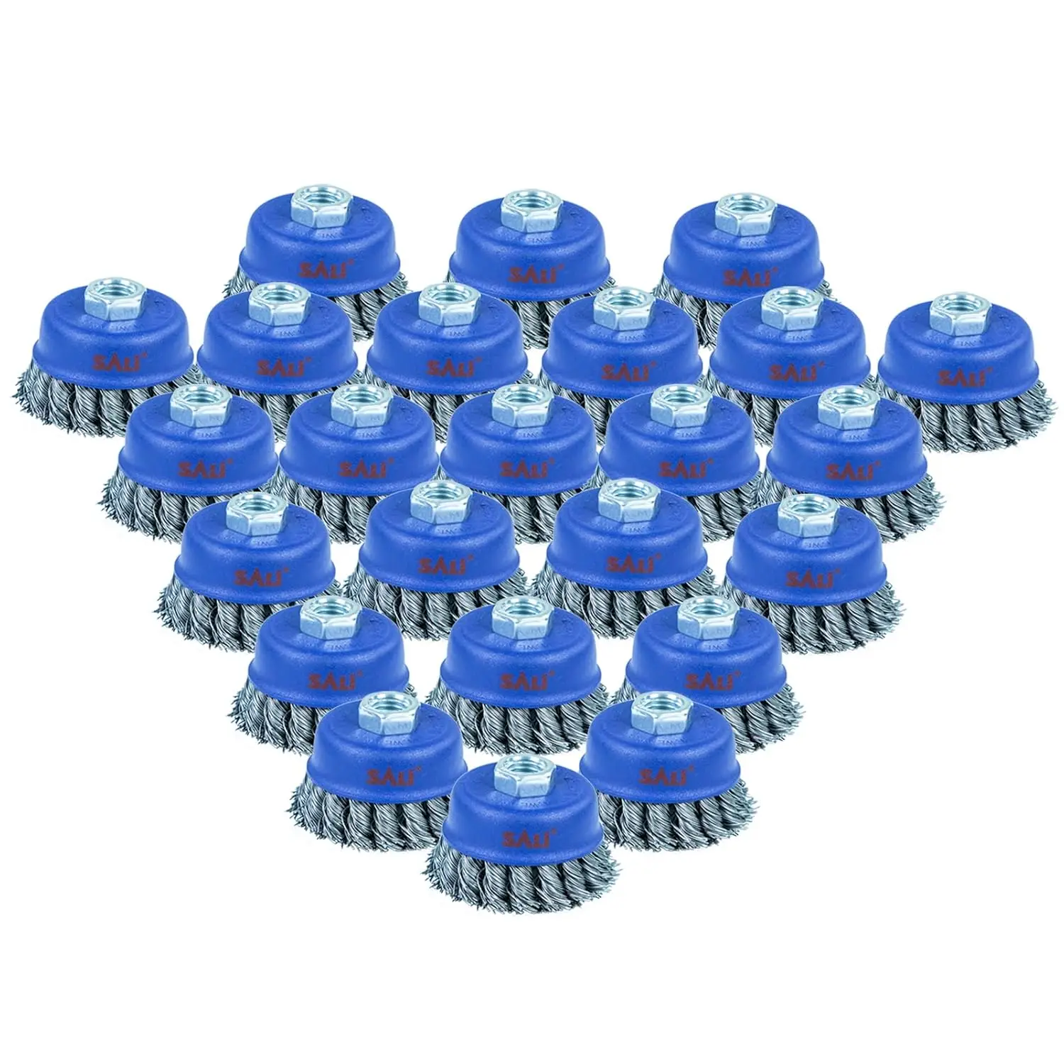 

Wire Cup Brush 3 Inch, Twisted Knotted Cup Brush for Grinders, 5/8-11 Arbor Heavy Cleaning Rust Stripping, for Angle Grinder