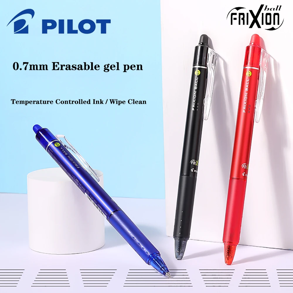 Japan PILOT FRIXION Erasable Gel Pens 0.7mm Kawaii Ballpoint Pens LFBK-23F Writing Drawing Tools Office School Supply Stationery