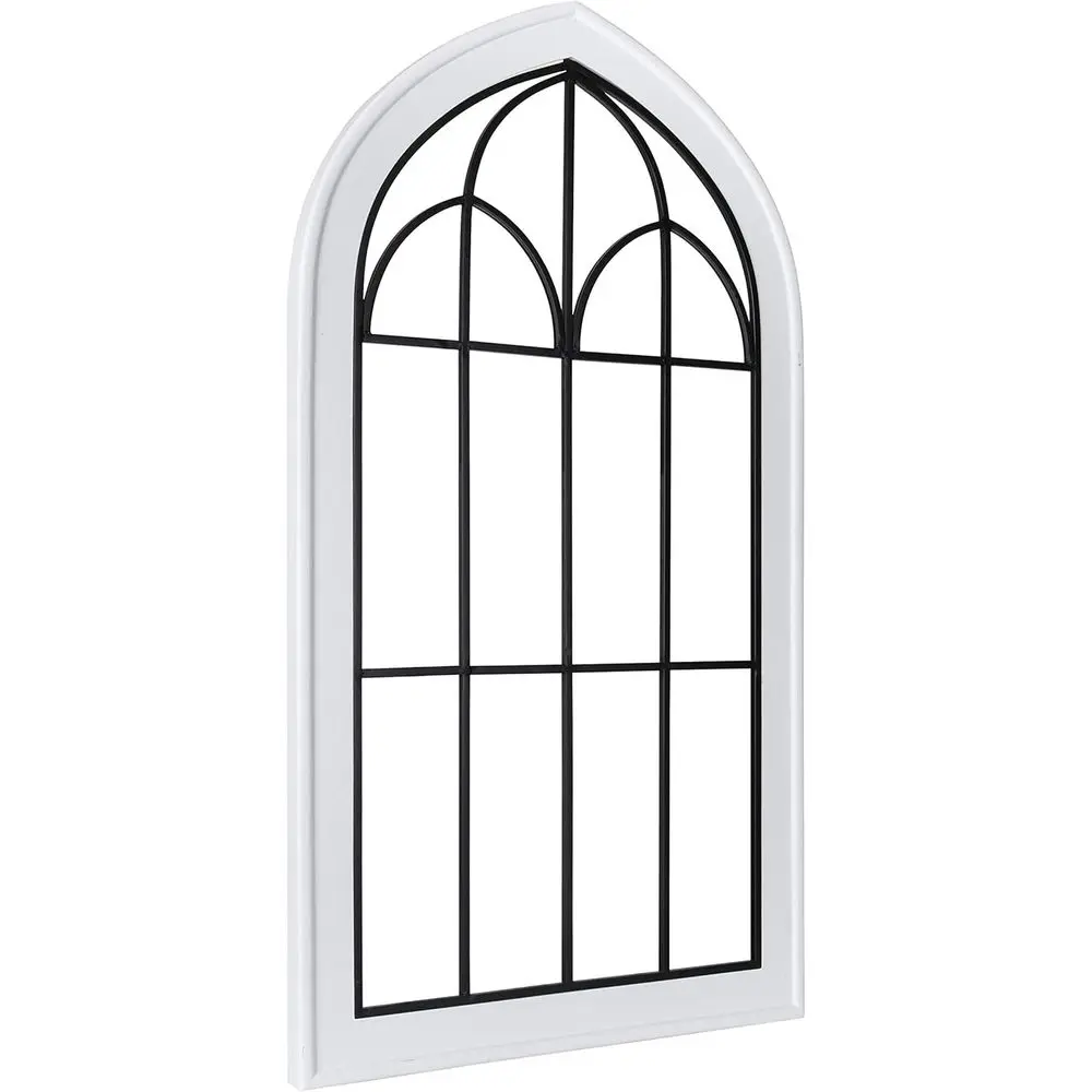 

Armhouse Wall Plaque, 26.5 x 48, White Wood Metal Arched Wall Decor