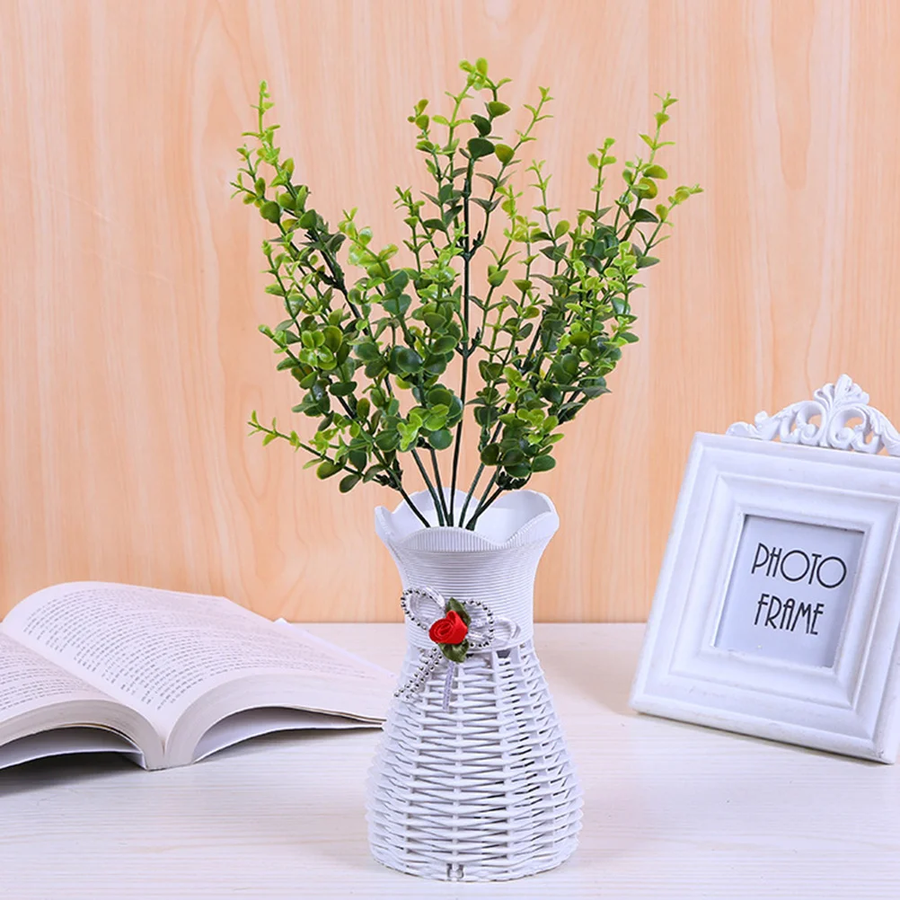 

6Pcs Plastic Artificial Greenery Plants Simulation Foliage for Home Office Party Decor Plastic Plant Artificial Plant