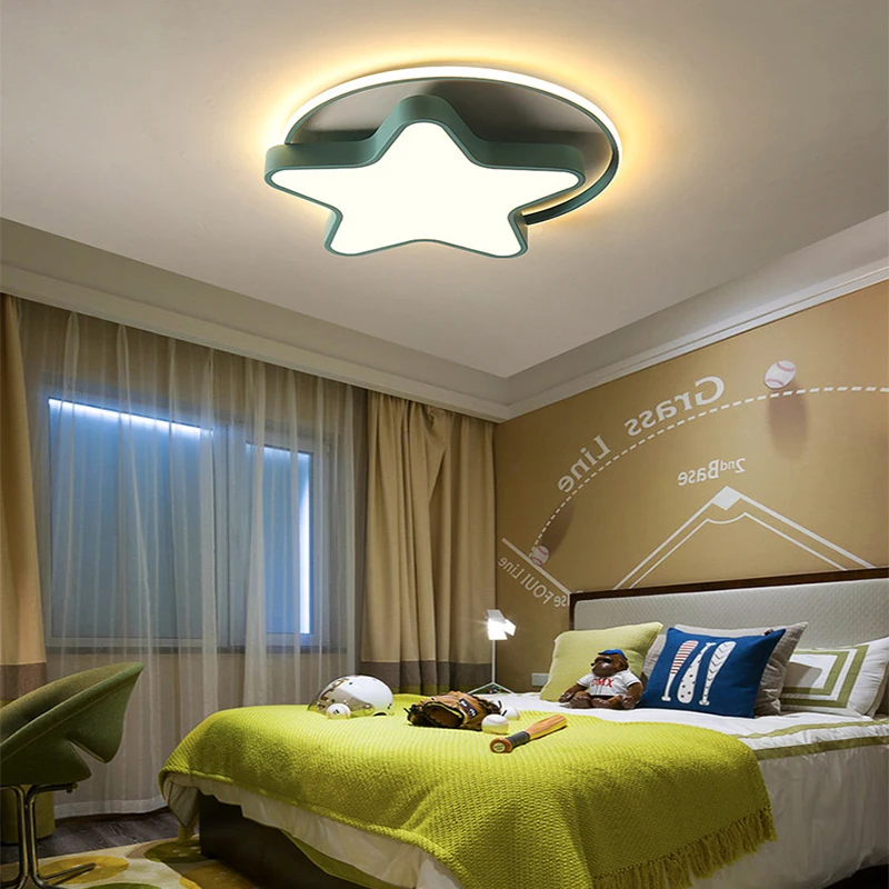 Nordic Quarto Lâmpada LED Sala Lâmpada Do Teto Lâmpada de proteção dos olhos quarto das crianças lâmpada estrela Factory Direct Sales