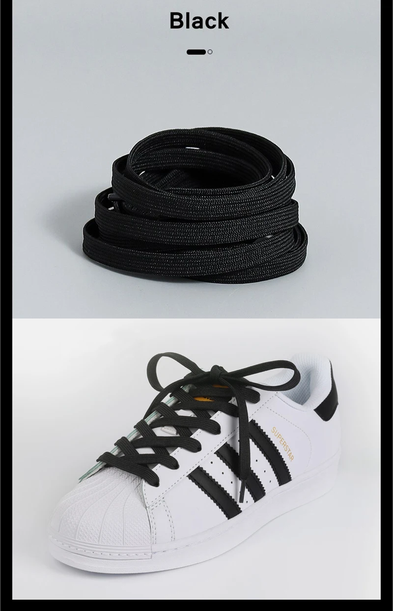 Klassische schwarz/weiße Schnürsenkel, flache, doppellagige Spitze, präzise gewebt, verschleißfest, korrosionsbeständig, Polyester-Schnürsenkel für alle Schuhe – Detail 8