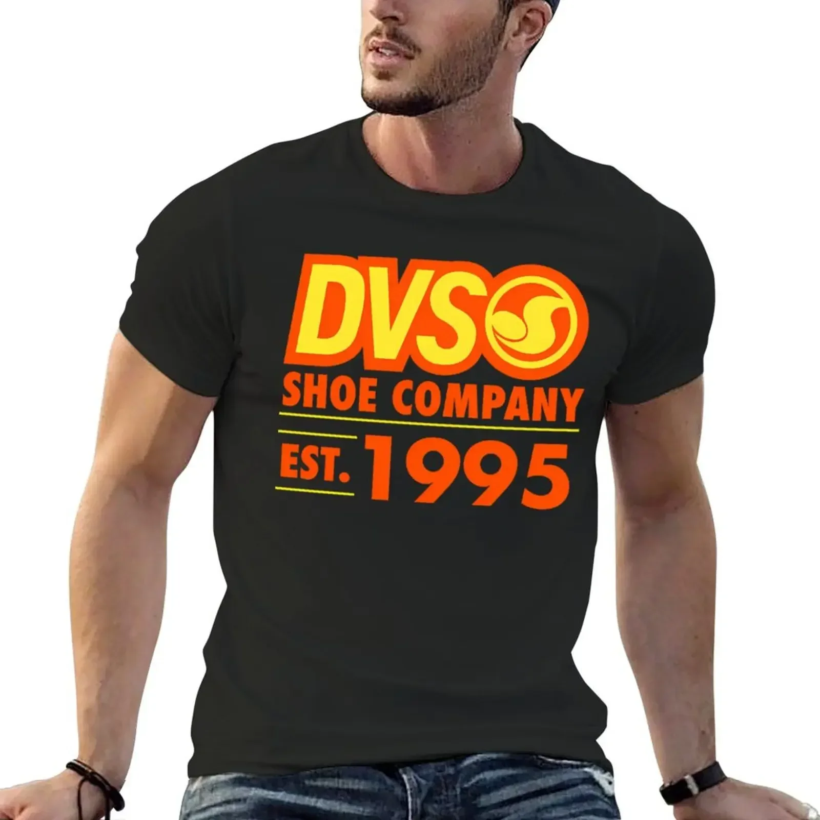 Dvs Shoe Company Logo T-Shirt sweat street wear workout shirts for men