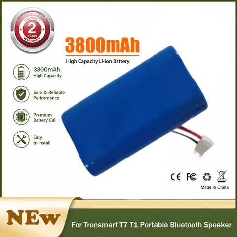 3800mAh Battery For Tronsmart T7 T1 Portable Bluetooth Speaker