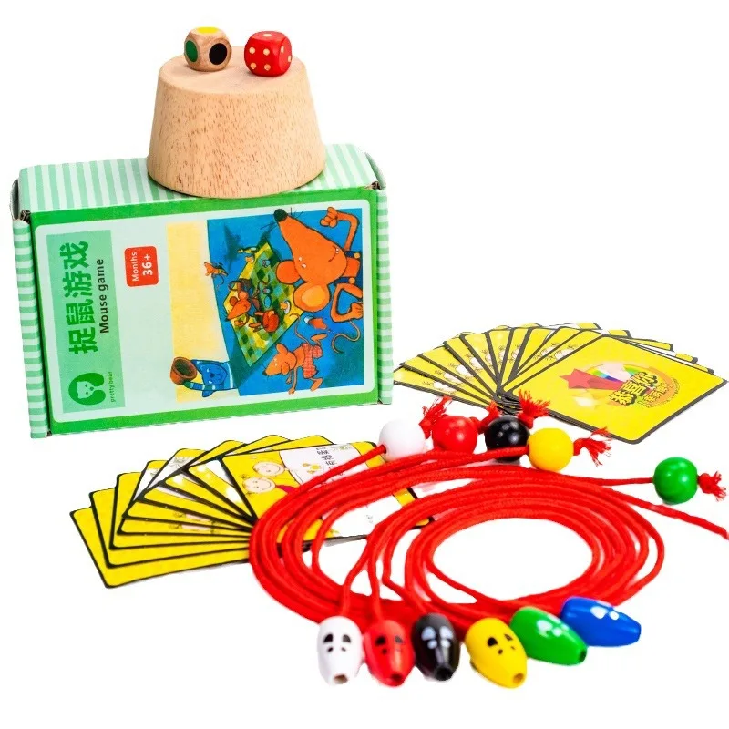 Cat and Mouse with The Same Early Education Concentration Training Insect Catching Parent-child Interactive Board Game