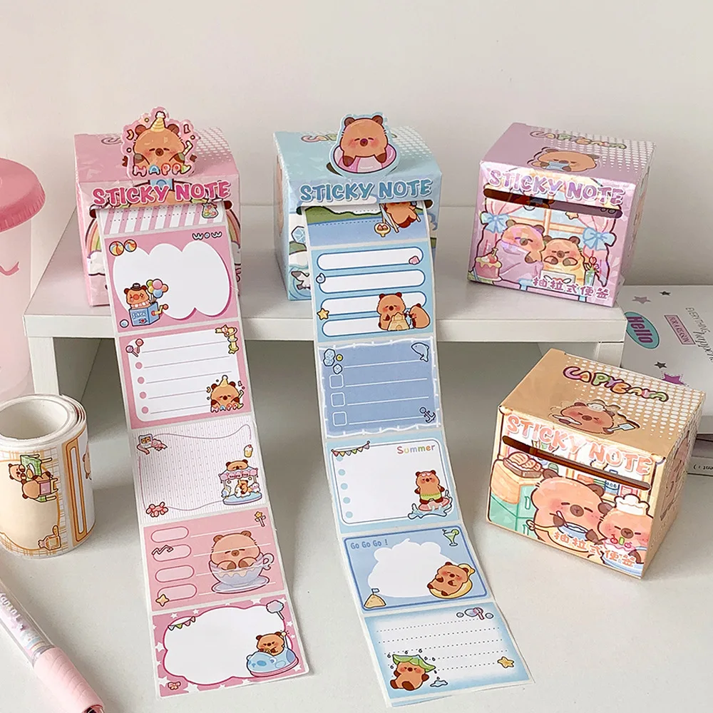 كارتون لطيف قابل للسحب ملاحظة الوسادة صندوق الطالب المحمولة سؤال خاطئ تصحيح ملاحظات لاصقة ملصقات حساب اليد لزجة #2