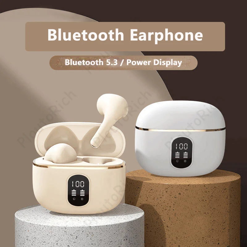 Bluetooth Earphone Mini Light Weight Power Display Phone Call Noise Reduction Long Battery Life Music Not Expensive Headset