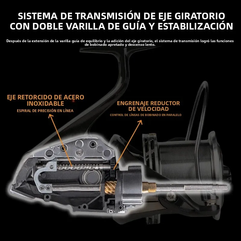 Carrete giratorio DEUKIO para pesca en mar – Largo alcance - imagen 5