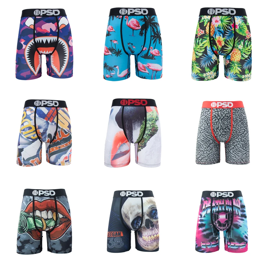 Sexy Men Underwear Boxers Breathable Mens Boxershorts Men's Panties Underpants Plus Size Fashion Print Man Boxers Briefs Trunks