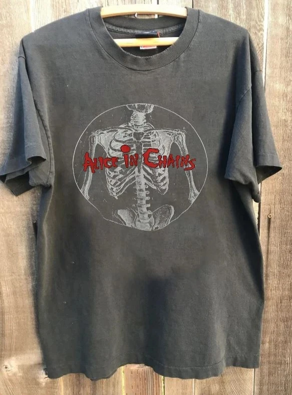 

Plus Size Summer Women's Vintage Alice in Chains T-Shirt Unisex Cotton Breathable Stylish Versatile Street Style Oversized