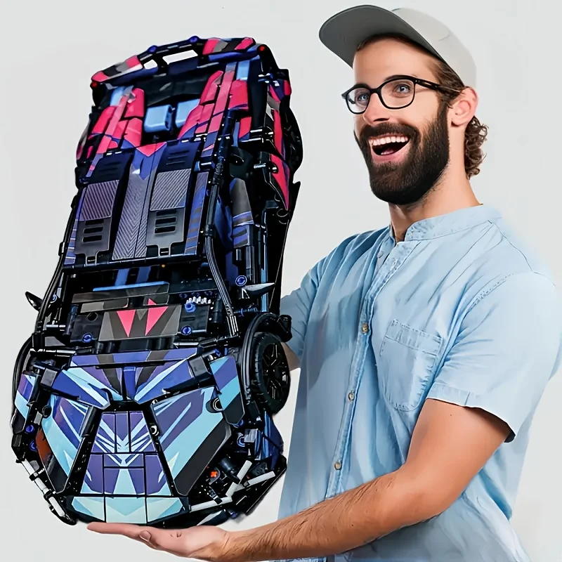 1635 قطعة سلسلة التكنولوجيا الكلاسيكية سايبر نمط سباق السيارات اللبنات مدينة العلامة التجارية الشهيرة Supercar Moc الجمعية لعبة هدية عيد الفصح هدية عيد ميلاد #1