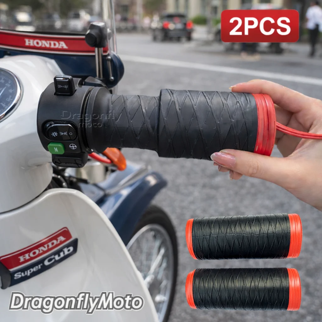 Motorcycle Silicone Handlebar Cover For Honda Super CUB C70 90 110 C125 Self Shrinking Non-Slip Motorcycles Grip Covers Sleeve