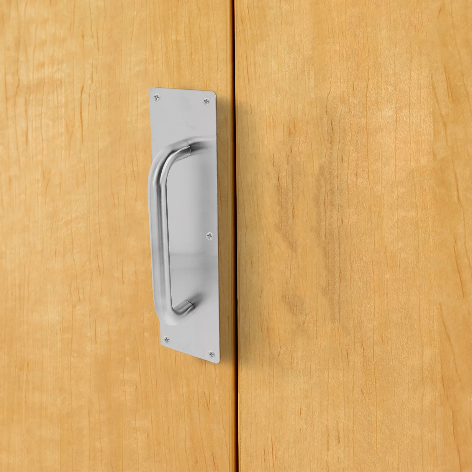 

Stainless Steel Push Pull Door Handle Heavy Duty Metal Door Plate Large Size for Commercial Fireproof Theft-Resistant Doors