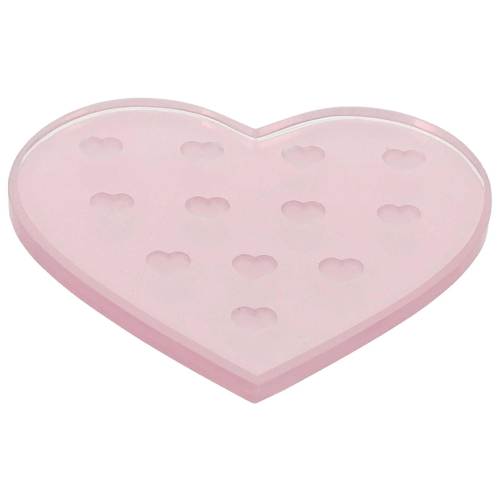 

Heart Shaped Eyelash Grafting Pad Glass Holder Pallet for False Lash Extension Lightweight Scratch Resistant Easy Clean Tool