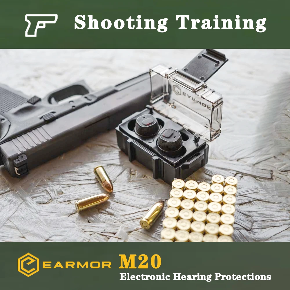 EARMOR M20 Electronic Earplug/In-ear Hearing Protection Earplugs,for Airsoft Shooting Training/Law Enforcement Noise-Canceling