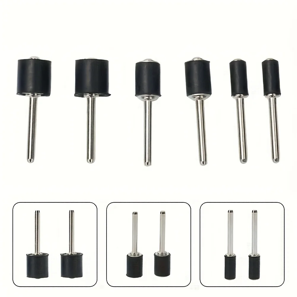 

6Pcs Rubber Rotator 1/8 "Grinder Drum Sandpaper Circle Kit for Rotating Tool Connector Rod Fixed Handle Power Tool Accessories