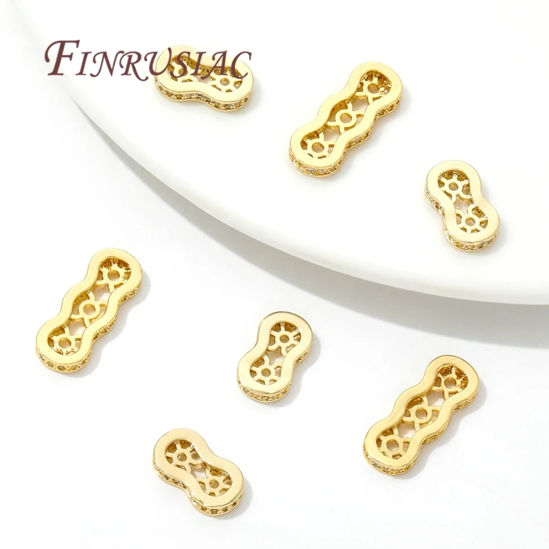 18K Gold Plated Spacer Bar Separators,For Bracelets Accessories DIY Jewelry Making Supplies,Bead Separators,Necklace Findings image 2